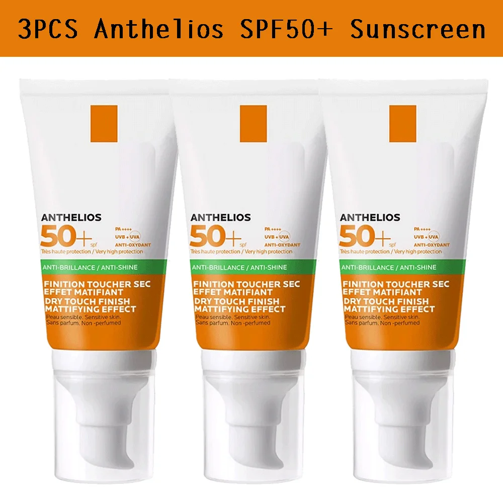 

3PCS Original Anthelios SPF50+ Sunscreen 50ml Rapid Absorption Gentle Non-greasy Waterproof Prolonged Protection Oil-Control