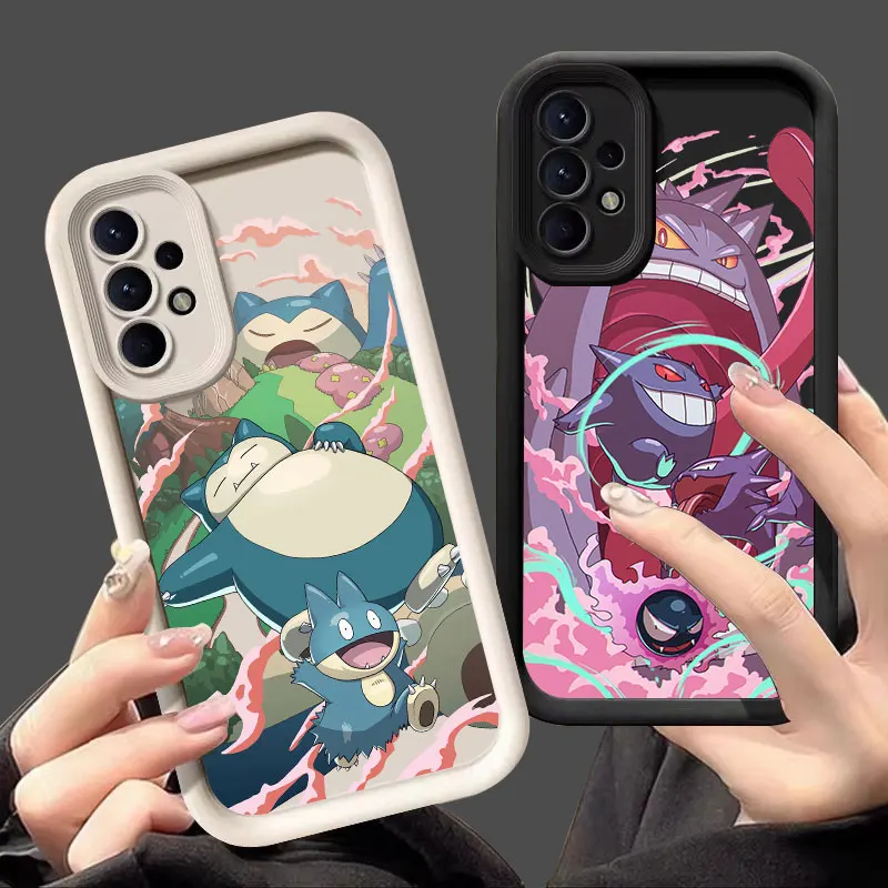 Чехол с рисунком Pokemon Eevee Gengar для Samsung Galaxy A55 5G A54 A35 A53 A52 A34 A12 A13 A14 A15 A16 A21S A25 A32 A33