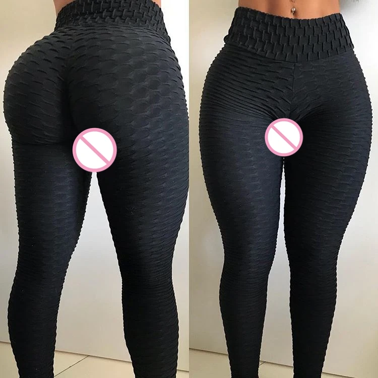 Woman Sexy Open Crotch Yoga Leggings Elastic Booty Lifting Sport Panties with Hidden Zipper Crotchless Pants Couple Sex Fitness