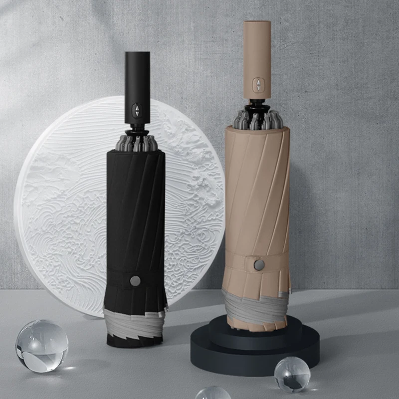 

Полностью автоматический обратный зонтик автомобиля со светоотражающей полосой 105 см зонты для женщин и мужчин уличные путешествия Guarda Chuva