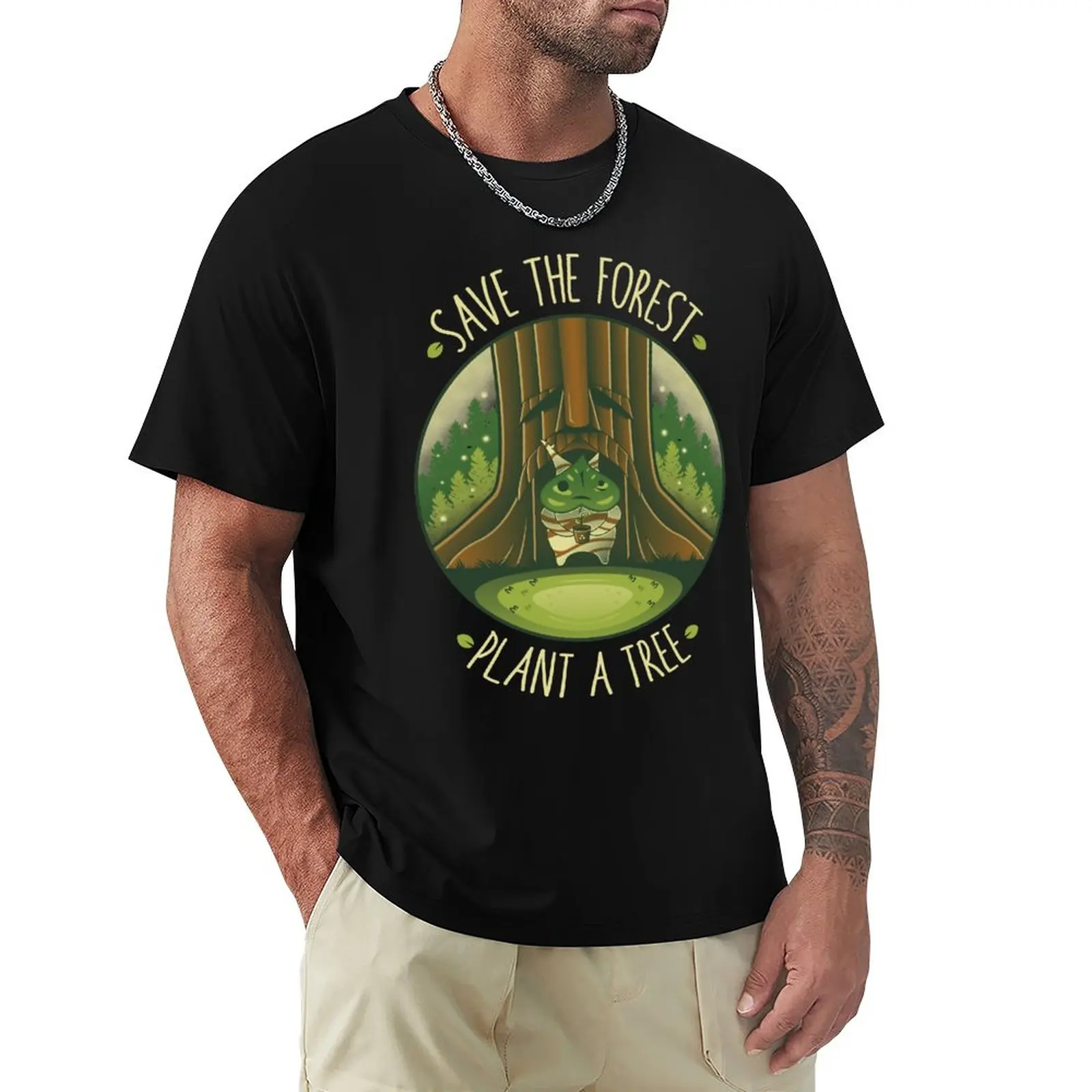 

Save The Forest - Plant A Tree T-Shirt Korean Fashion Graphic T Shirts Quick Drying Shirt Mens T Shirt