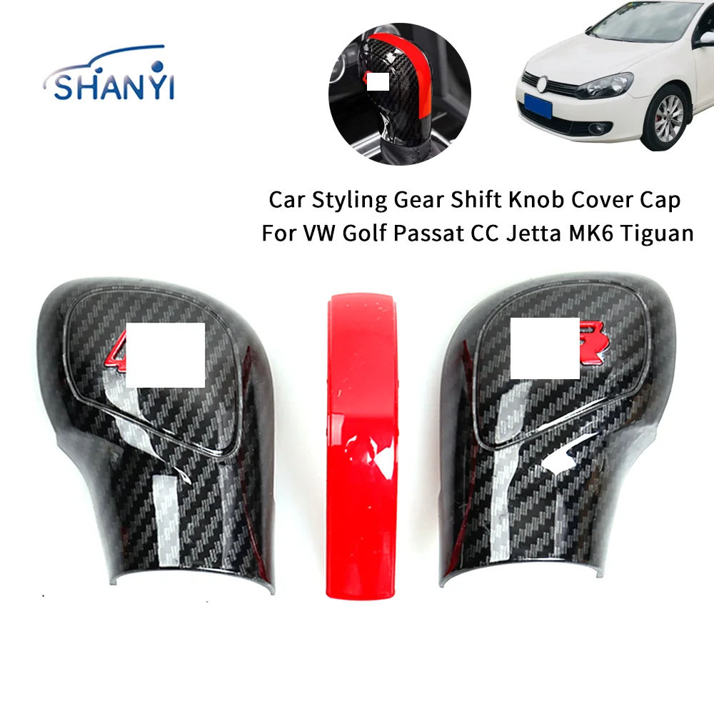 

Car Styling Gear Shift Knob Cover Cap For VW Golf 6 7 7.5 GTI Passat B7 B8 CC R20 Jetta MK6 6 Tiguan MK2 AT Auto Accessories