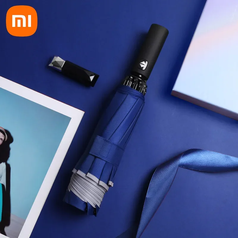 

NEW Umbrella 10 Ribs Fully Automatic Reflective Umbrella Reverse Folding Multifunctional Sunshade Rain Umbrella Car Travel