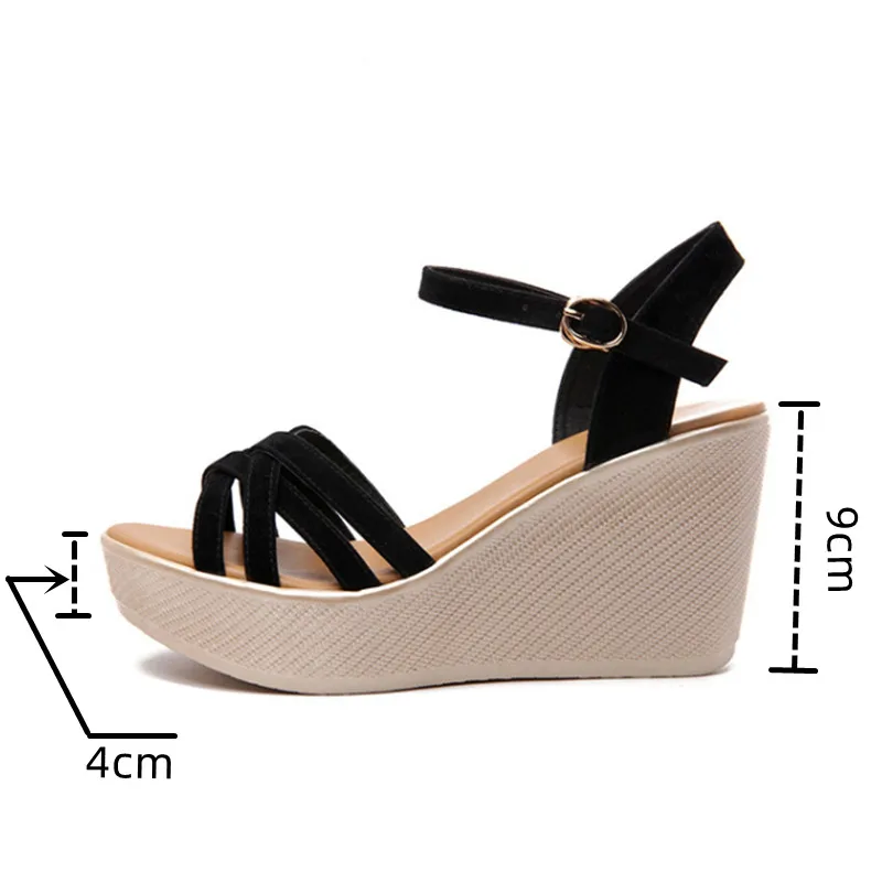 Богемные маленькие размера плюс 32-43 летние туфли на танкетке для женщин 2022 черные