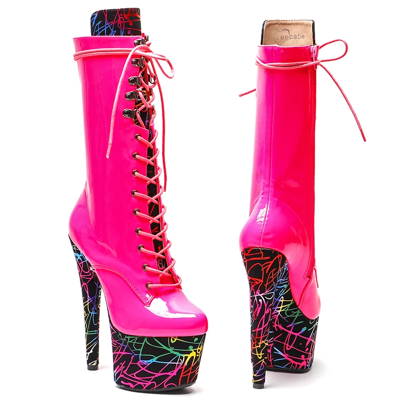 Leecabe  17CM/7inches Pole dance shoes High Heels Pole Dance boot