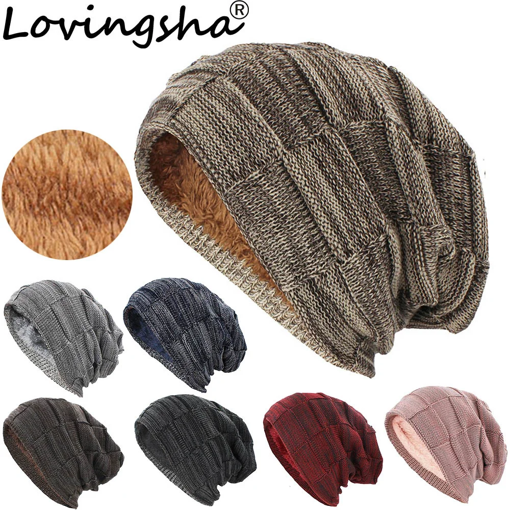 

LOVINSA Women Men Winter Warm at For Adult Unisex Outdoor New Wool Knitted Beanies Skullies Casual Cotton ats Cap T143