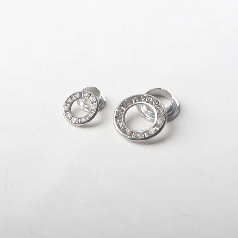 100 комплектов латунных люверсов со стразами для кожаной обуви сумки холщового