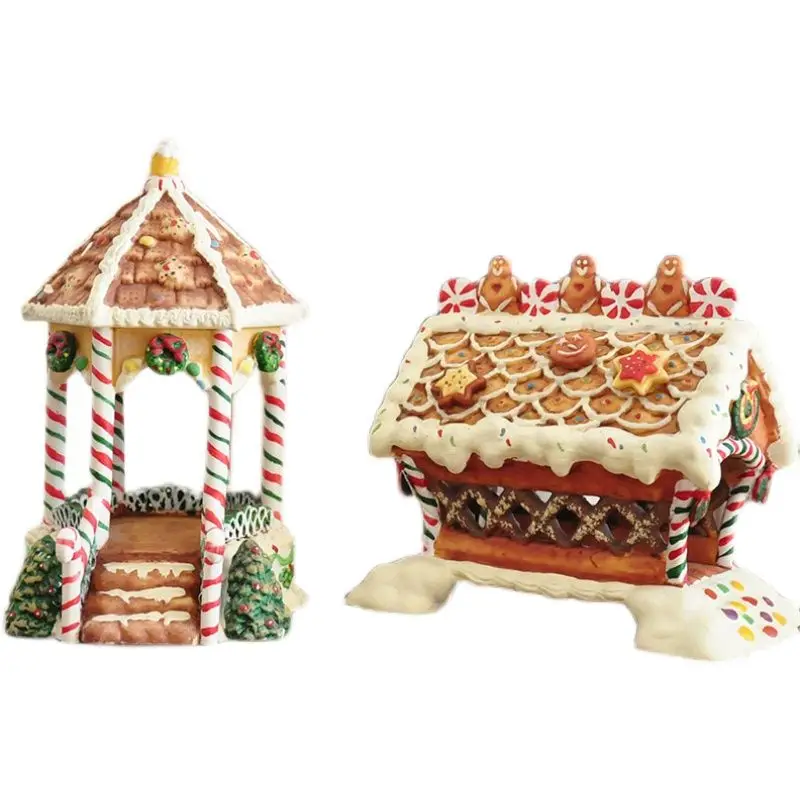 Ручной цветной рисунок или узор керамический имбирный домик павильоны хомяк