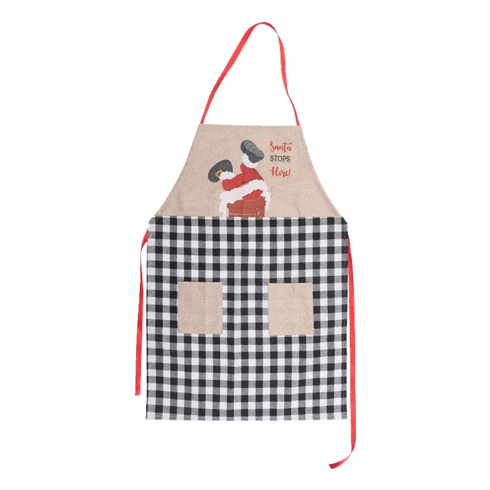

Карнавальные рождественские фартуки с петушками, фартук с Сантой, Регулируемый Кухонный Фартук для готовки, джинсовый фартук для платья