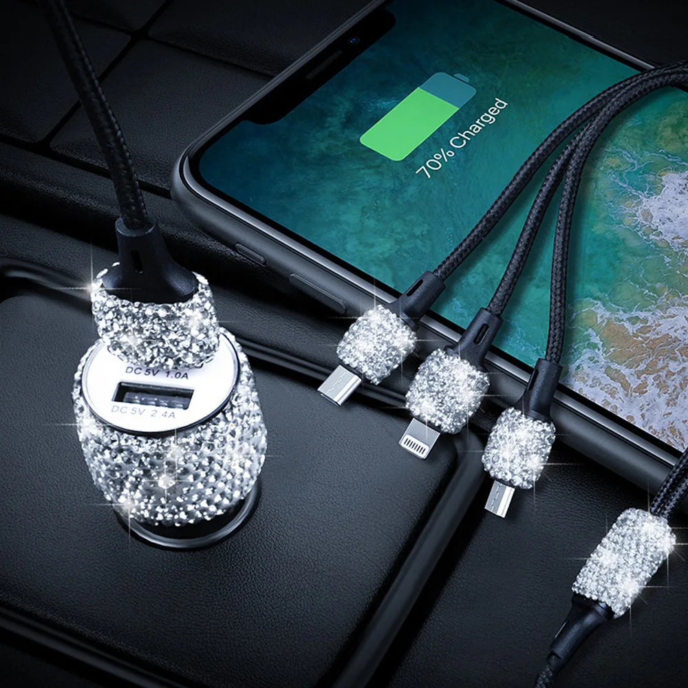 Новое шикарное автомобильное зарядное устройство USB 5 в А с двумя портами быстрое