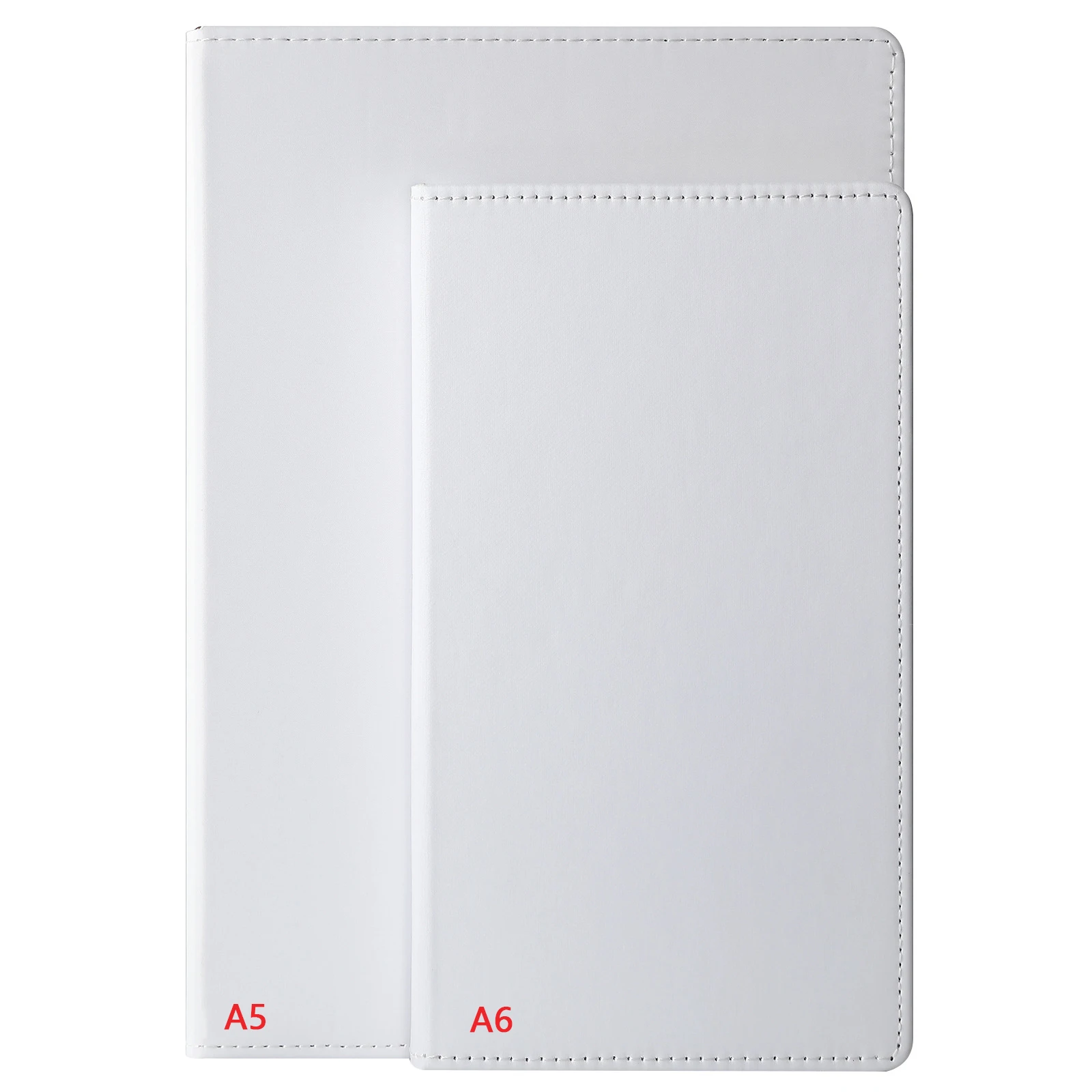 

2PCS Sublimation Blank PU Leather Cover Notebooks A5 A6 Soft Surface Business Notebook Double-sided for Heat Transfer Printing