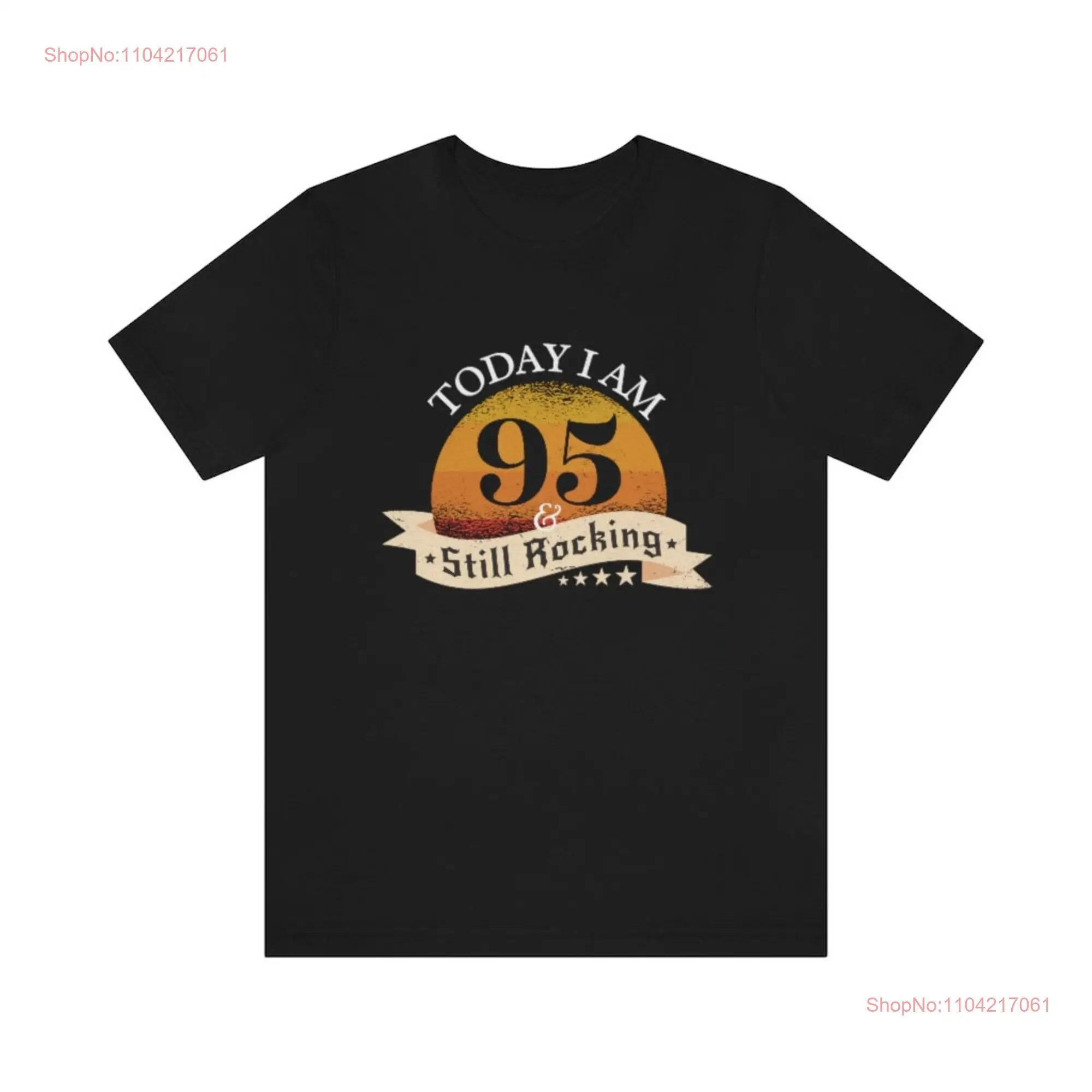 Футболка на 95-й день рождения с длинными или короткими рукавами