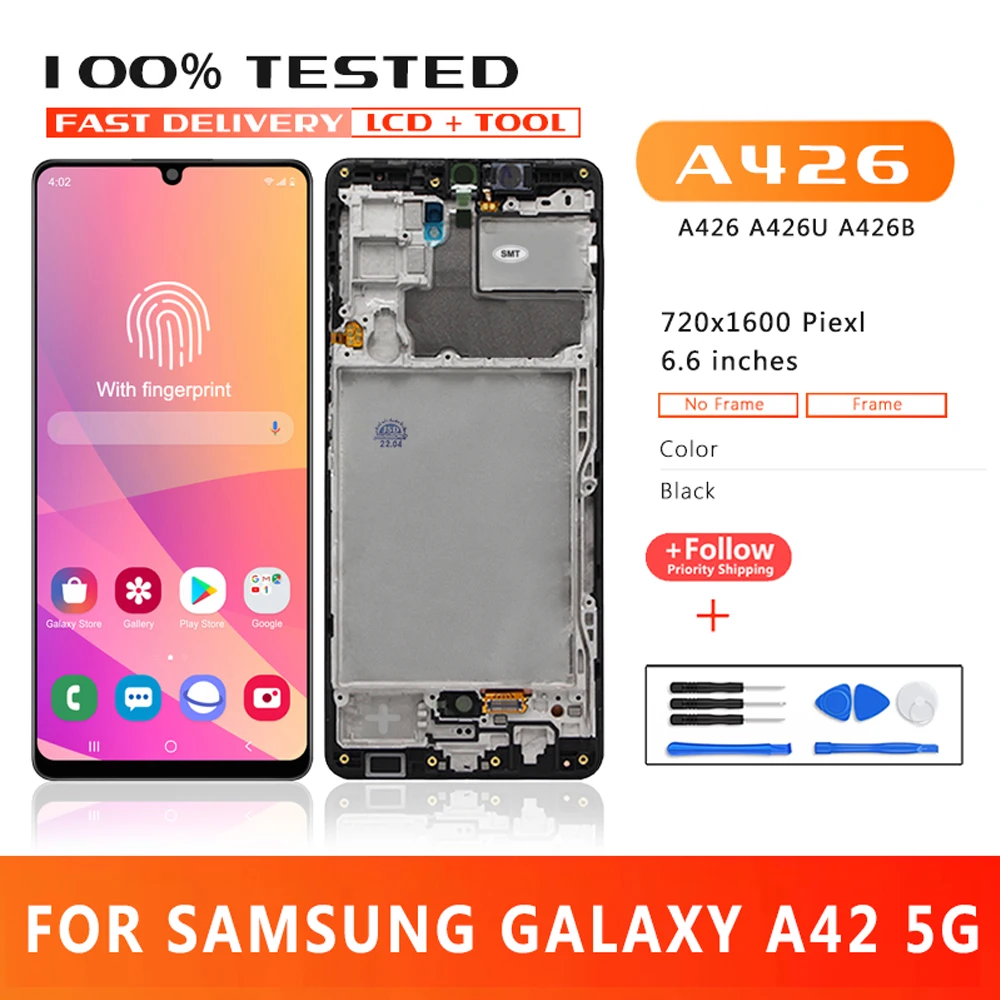 

Original 6.6 inch For Samsung Galaxy A42 5G LCD Display Replacement+Touch Screen Digitizer Assembly For A426 A426U A426B Display
