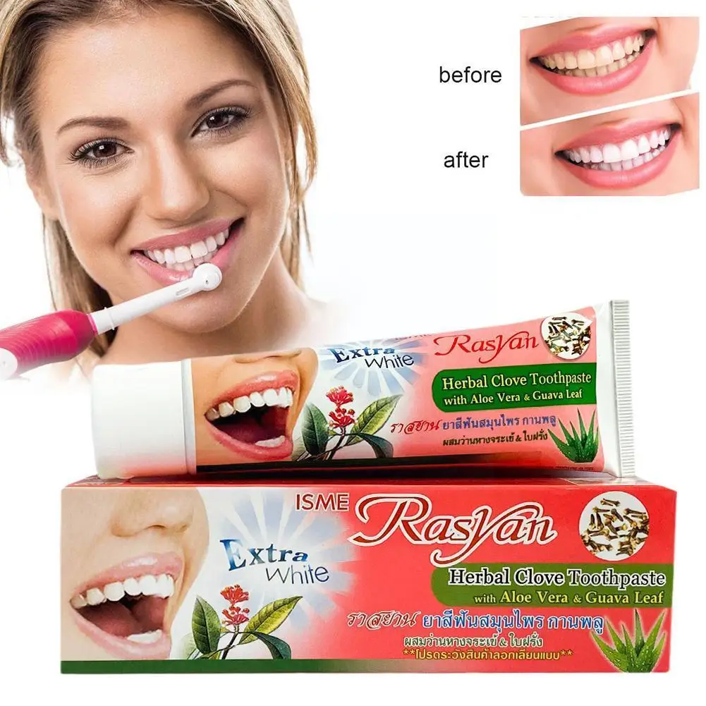 

100g Rasyan Herbal Clove Toothpaste Teeth Whitening Oral Dental Paste Care Tooth Remove Dentifrice Stains Dental Pasta