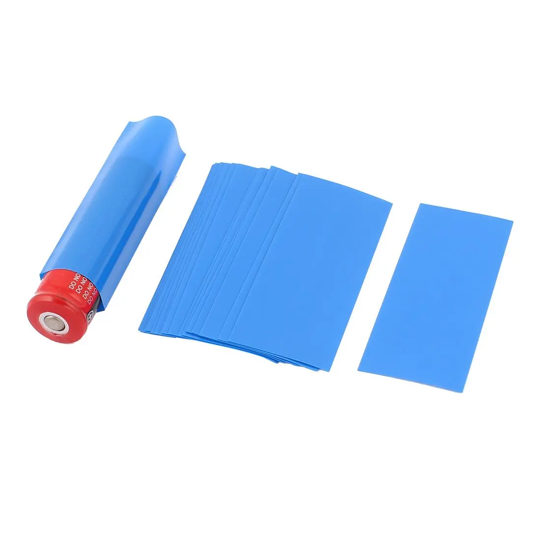 

uxcell 20pcs Battery Wrap PVC Heat Shrink Tubing 29.5mm Flat Width for 18650 Power Supplies 5m Length Blue