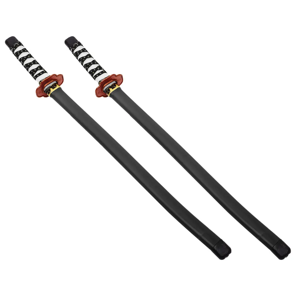 

2pcs Japanese Wooden Katana Sword Toy Children Training Sword Knife Cosplay Performance Props Safety Kids Toys