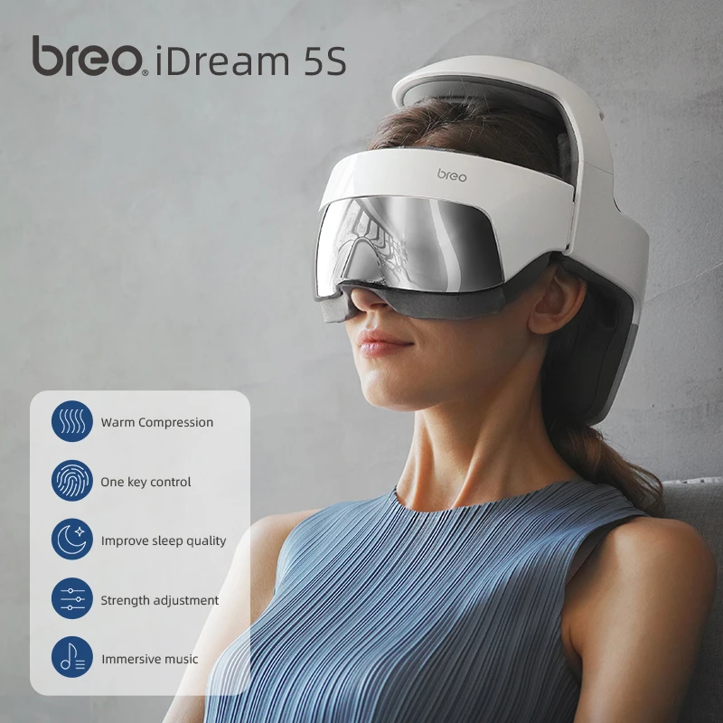 

Breo iDream 5s массажный шлем для снятия усталости глаз и шеи головы и расслабления тела микро Usb зарядка