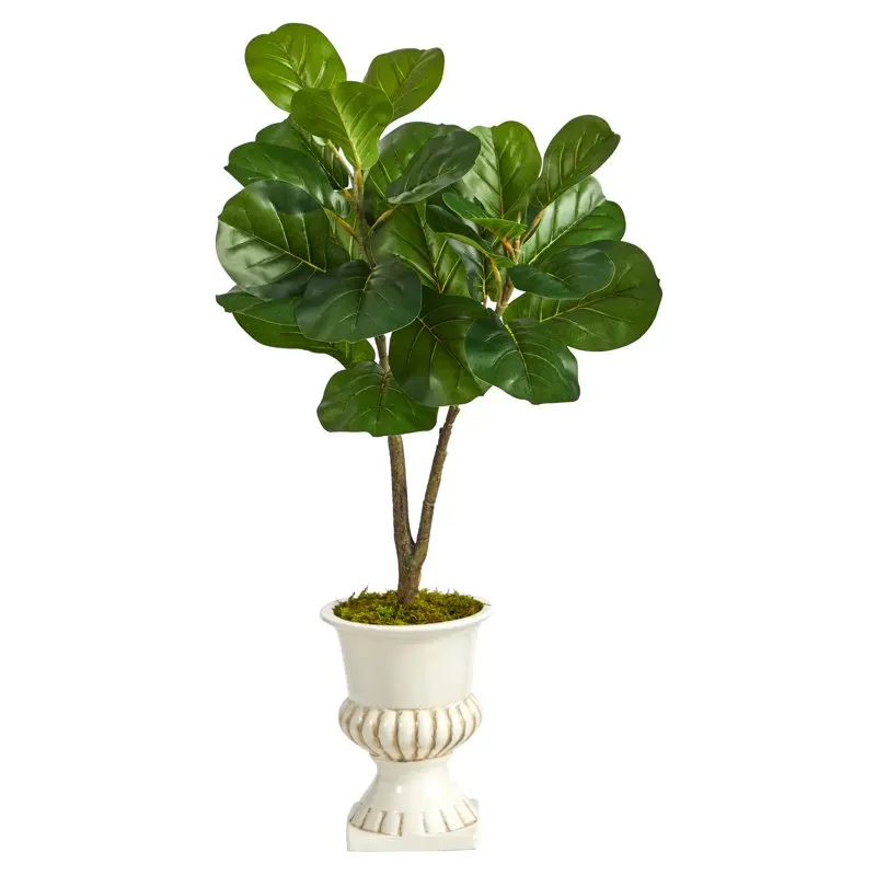 

Fiddle Leaf Fig Artificial Tree in White Urn