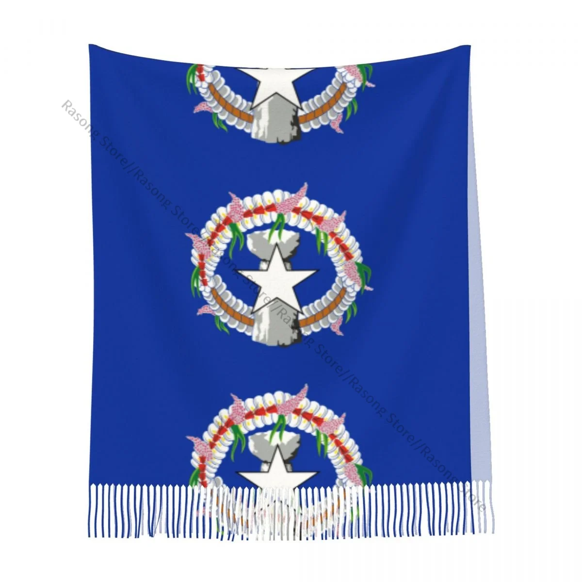 Шарф с кисточками большой размер 196*68 см зимняя теплая шаль из пашмины накидка