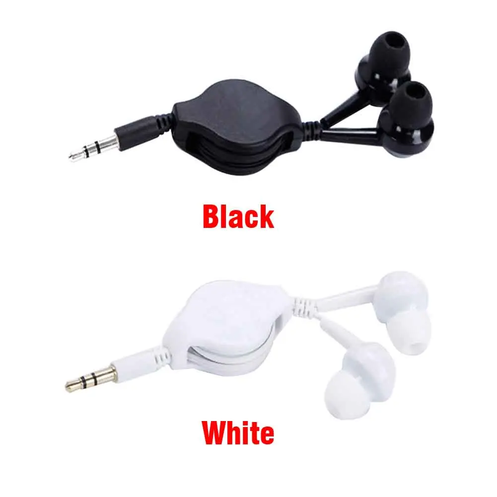 3.5mm Portable Retractable Cable In-Ear Earphone Easy to Carry Headset Extendable Wire Earphone Straight Insert for MP3 Phone# images - 6