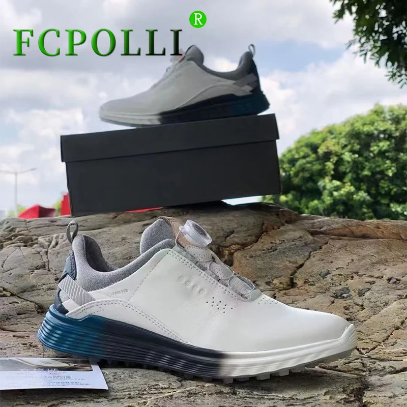 

Best Spring Golf Shoes for Men White Professional Golf Training Man Outdoor Anti-Slip Golf Sneakers Man Quick Lacing Sport Shoe