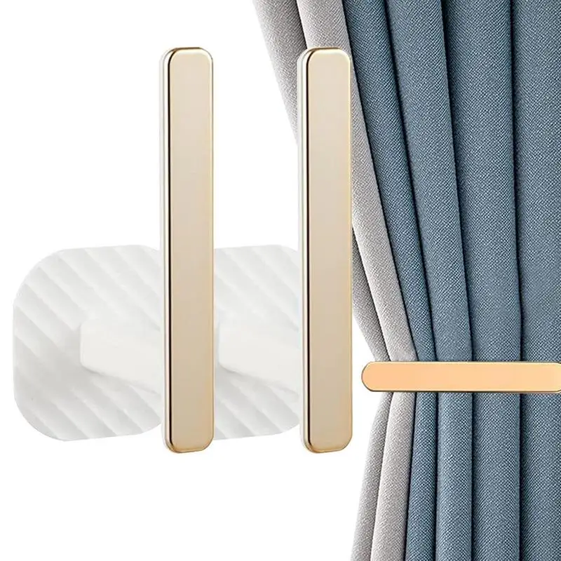 

Curtain Holdbacks L-Shaped Curtains Holdbacks No Drill Gold Curtain Tiebacks Holdbacks No Hole Punching For Outdoor Cafe Balcony