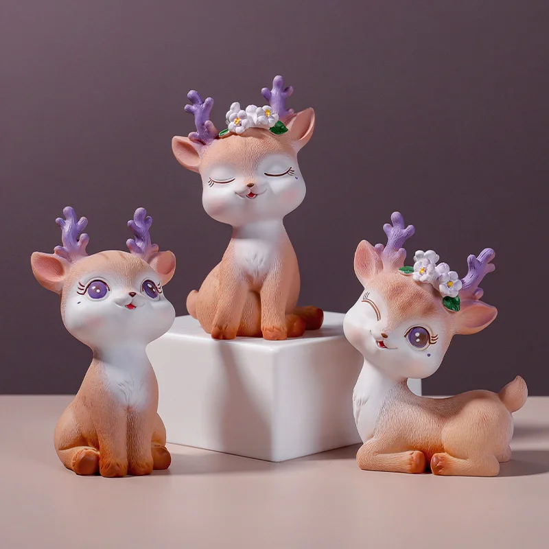 Fawn Zakka аксессуары для интерьера автомобиля в мультяшном стиле из смолы подарки