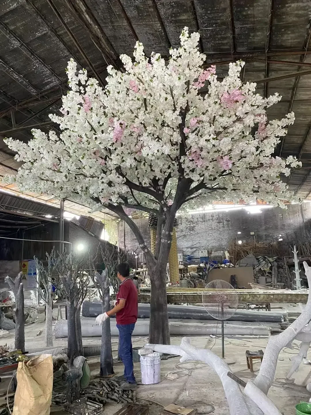 Новое искусственное украшение набор цветов вишни большое дерево Сакура