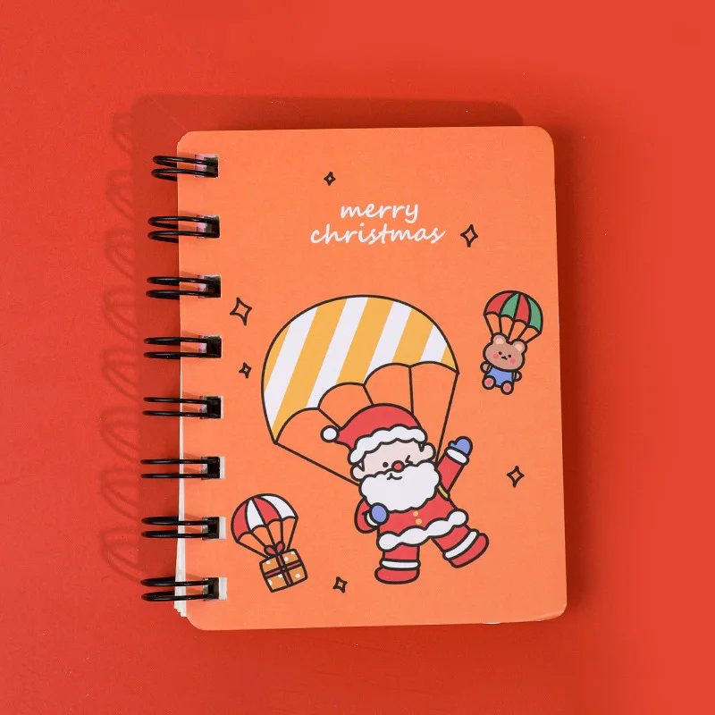 

80 листов/книга, мини-рождественский спиральный блокнот, портативный пустой карманный журнал, милый праздничный подарок для студентов, детей, путешествий, заметок