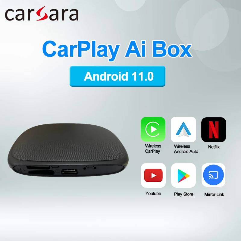 

CarPlay Ai Box Wireless Android Auto Dongle Netflix Youtube Streaming Adapter Phone Mirror Link Map for Cars OEM Wired CarPlay