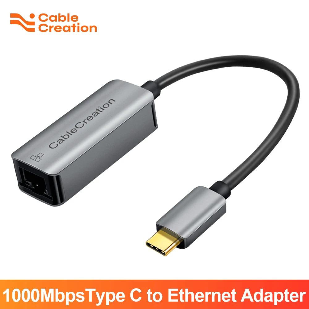 Сетевая карта CableCreation USB C Ethernet 1000 Мбит/с Тип к RJ45 Gigabit Lan адаптер для MacBook ПК Windows XP 7 8