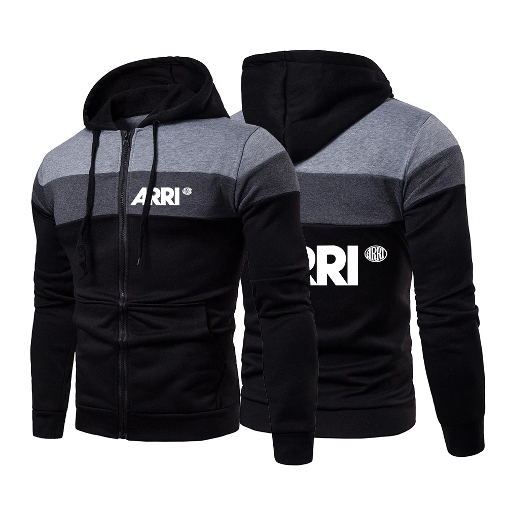 

ARRI 2023 Men's New Spring And Autumn Printing Three-Color Stitching Fashionable Casual Hoodie High Quality Harajuku Top Clothes