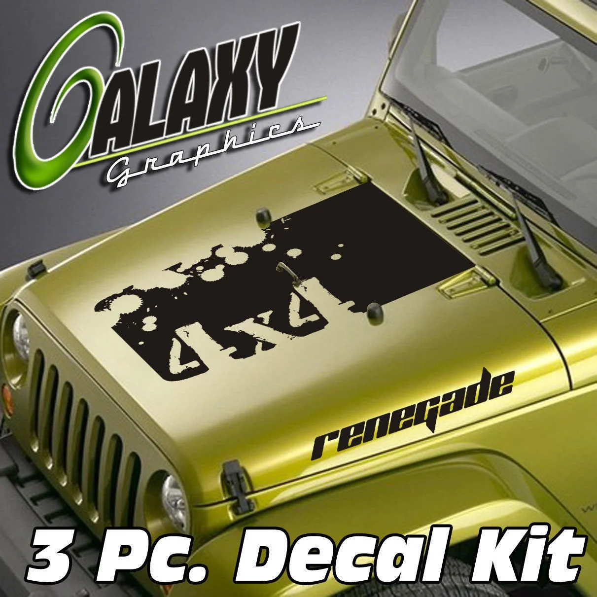 

Для универсального Wrangler 3 шт. Светонепроницаемый капюшон Набор наклеек #17 - Renegade 4x 4 стикер