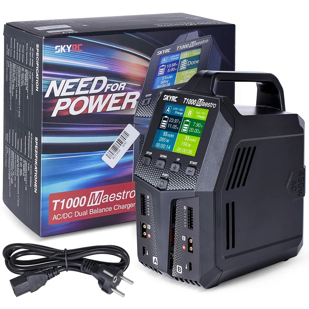 SKYRC T1000 Зарядное устройство Maestro SK- 100182 Балансное зарядное Lipo Battery BD350 Разрядное AC/DC