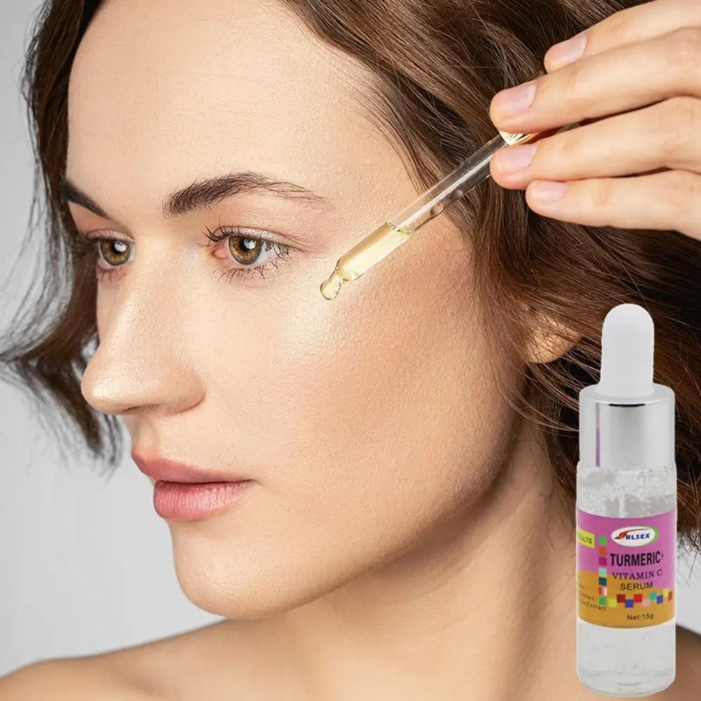 

15ml facial turmeric essential oil moisturizing and Face Vitamin Serum Hyaluronic Acid face moisturizing C T1IQ V0K3