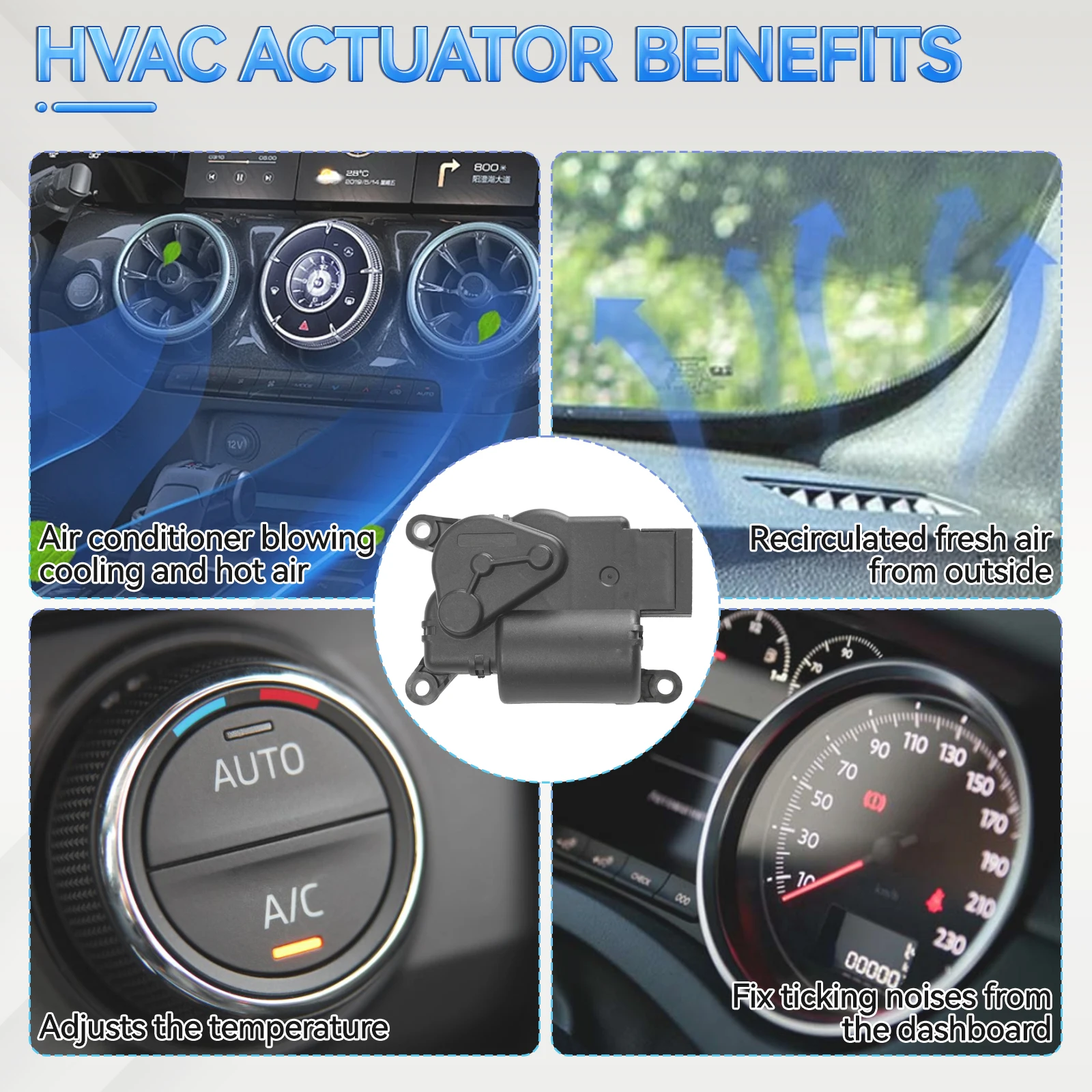 

5Q0907511K Привод двери смеси обогревателя HVAC для VW Golf Tiguan Seat Ateca Audi A3 Skoda Octavia 2012-2016 2017 2018 2019 2020