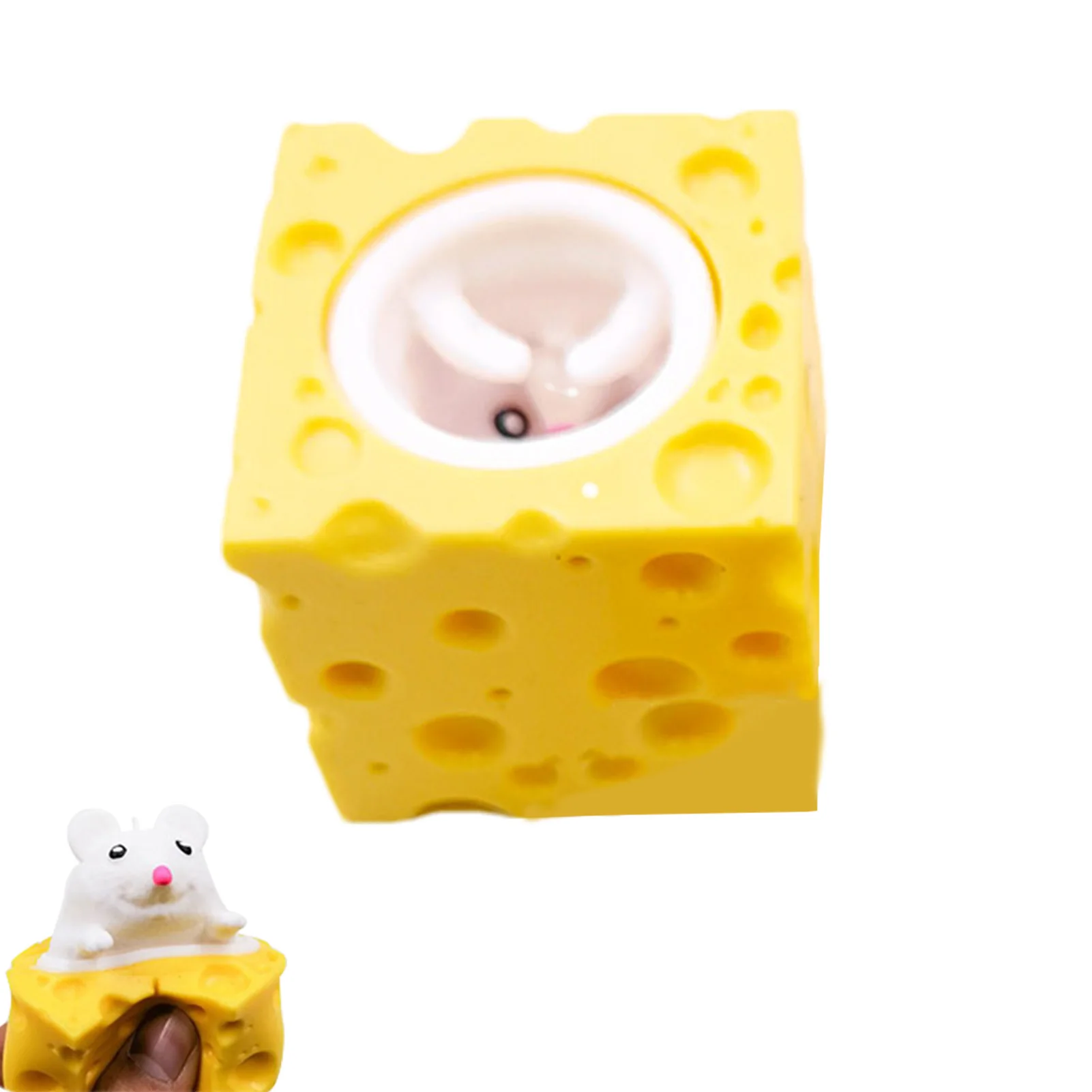 Сжимаемая Сырная подставка мышь игрушка креативная сжимаемая сенсорная мягкая и