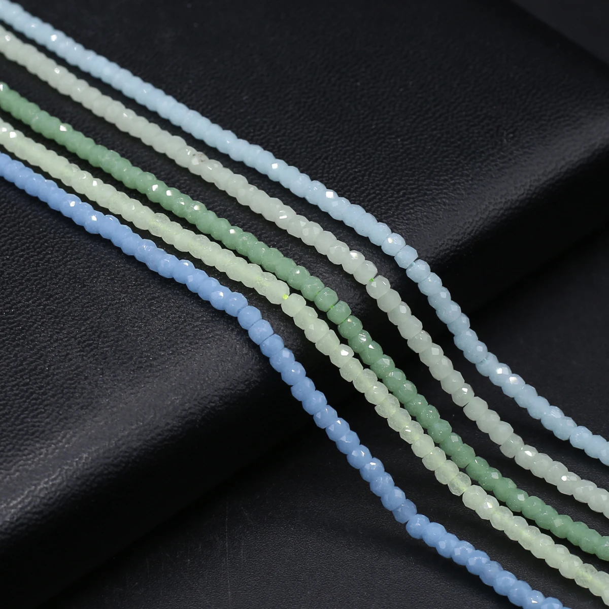 

1pcs Natural Crystals Stone Beads Strand Light Blue Green Quartz Round Beads For Jewelry Making DIY Bracelets Necklaces 38cm