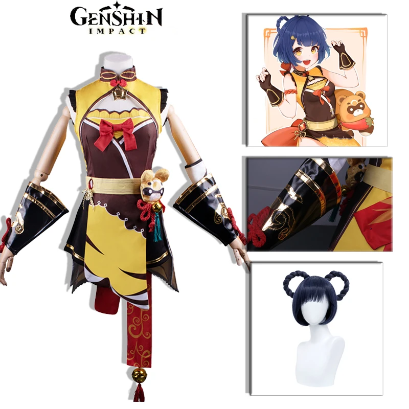 

Genshin Impact Xiangling Cosplay Anime Dresses Shorts Carnival Halloween Party New Character Roleplaying 2022 Cosplay Costumes