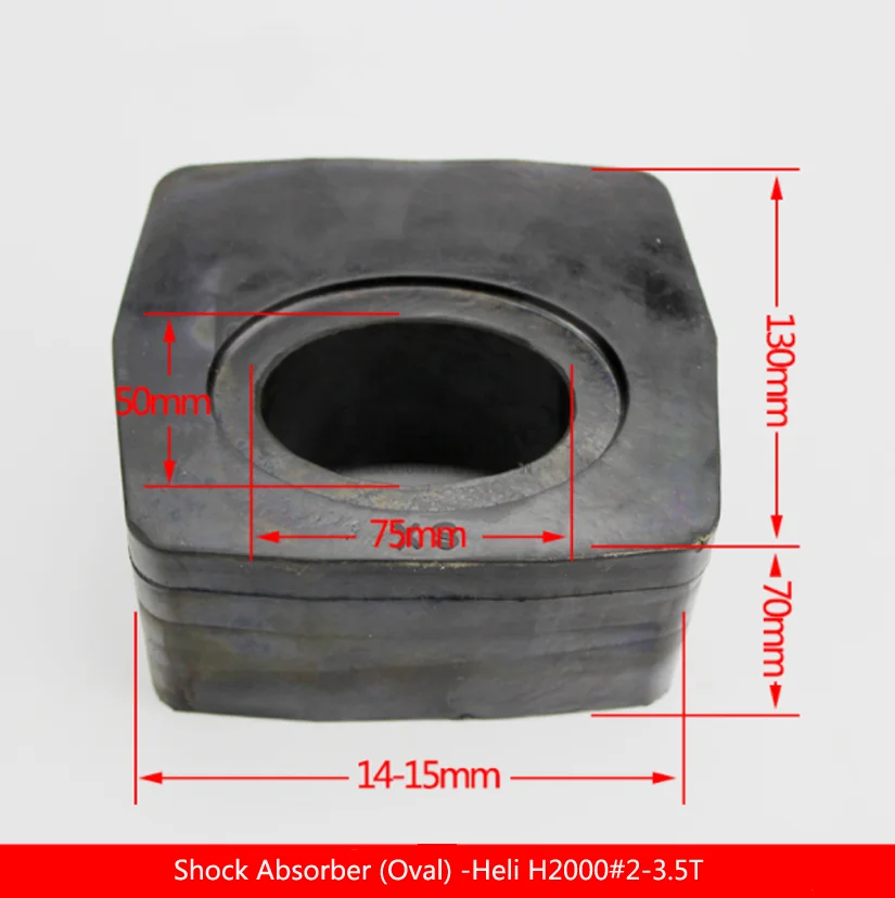 Shock Absorbing Block Heli 2-3.5 Tons Forklift Accessories Rear Steering Axle Rubber Mat Support Block Machine Mat