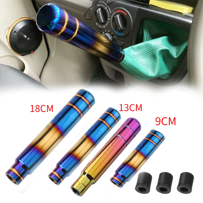 

Burnt Blue Titanium Style Gear Shift Knob Shifter Lever Head Aluminum Gear Shift Knob Lever For Universal Manual Car