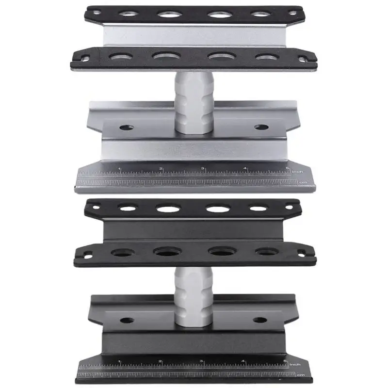 

2Pcs Metal RC Car Workstation Work Stand Repair 360 Degree Rotation For 1/8 1/10 1/12 1/16 Scale Models - Grey & Black