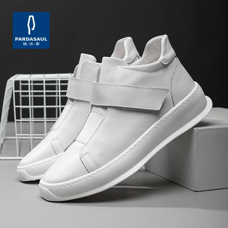 Новые зимние высокие туфли теплая белая обувь модные для скейтборда мужские