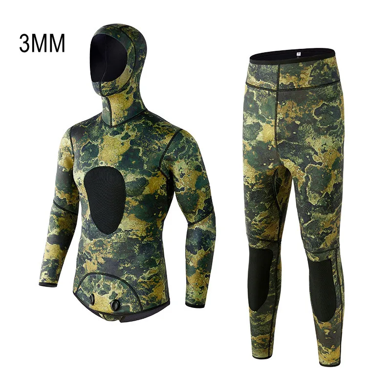 3MM Neoprene Two Pieces Surfing Snorkeling Kayaking Spearfishing WetSuit For Adults Scuba UnderWater Hunting Swim Diving Suits