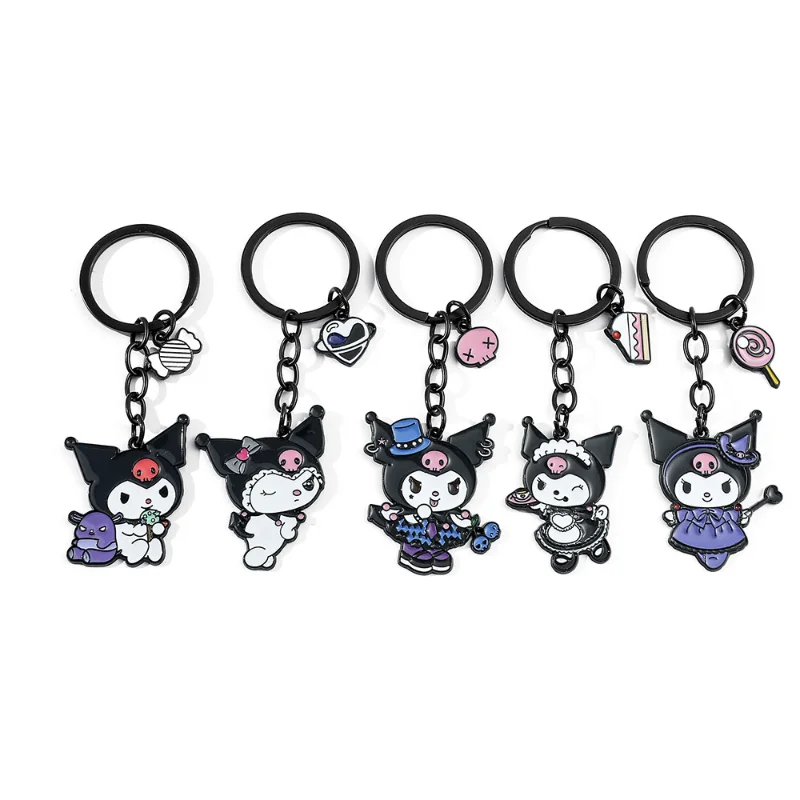 

Kawaii Sanrio Keychain Cartoon Kuromi Y2k Metal Key Chain Backpack Pendant Anime Exquisite Key Ring Accessories Girls Toys Gifts