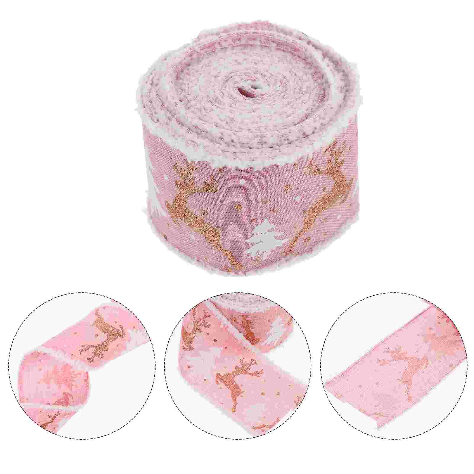 

1 Roll Ribbon Band Ribbon Roll Christmas Xmas Linen Gift Wrap Ribbon Ribbon DIY Ribbon