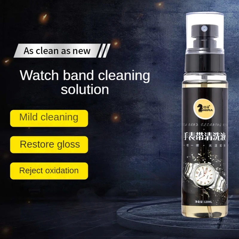 

Tarnish Remover 120ml Decontamination Fast Cleaning Mechanical Watch Wash Resin Strap Cleaning Tool Metal Bracelet Cleaner
