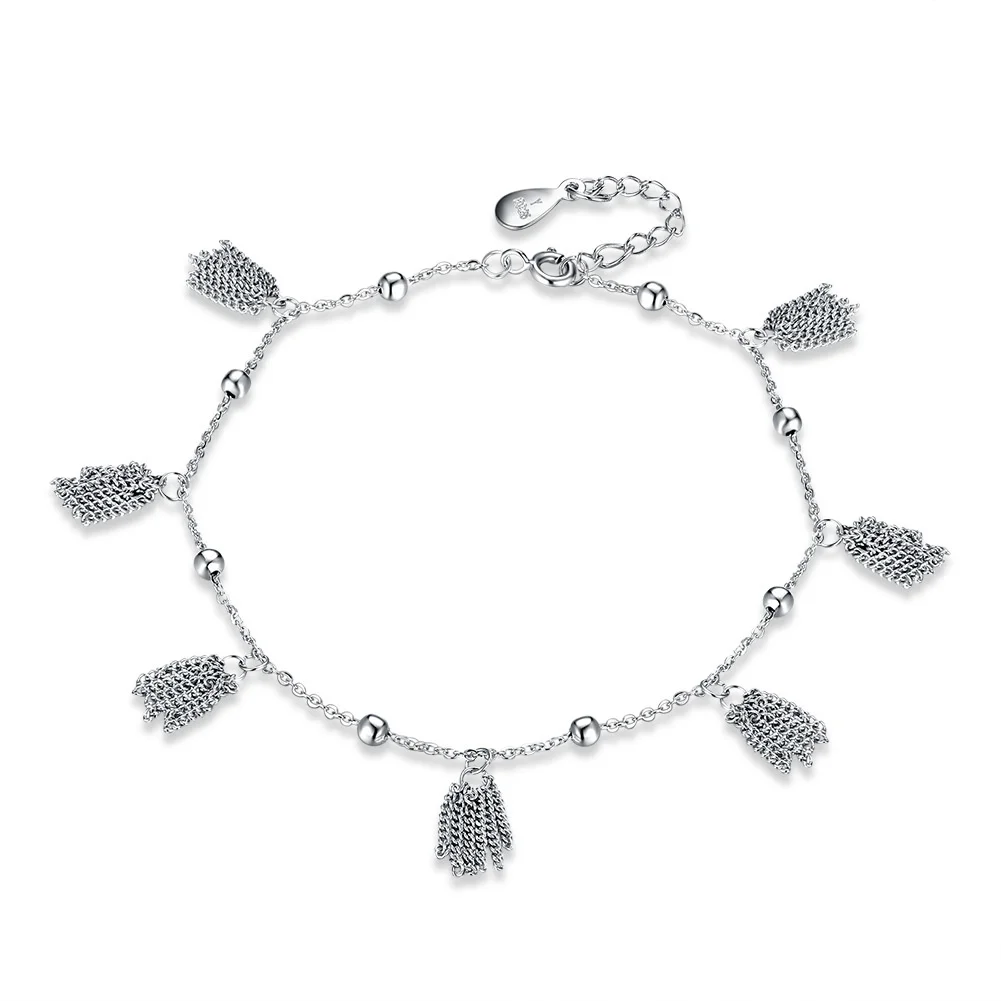 

Женский браслет на ногу из серебра S925 пробы