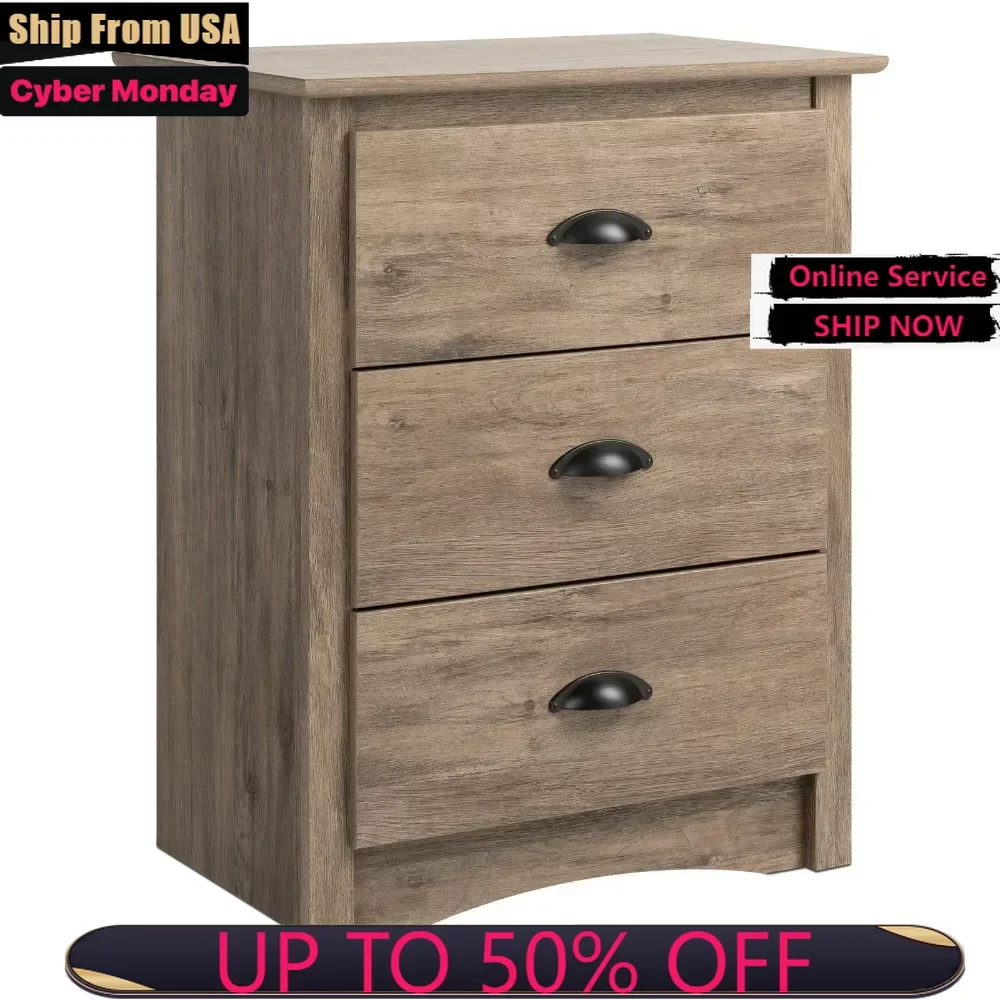 

Соляная Весенняя прибрежная тумбочка для спальни с 3 выдвижными ящиками, ворсовая серая