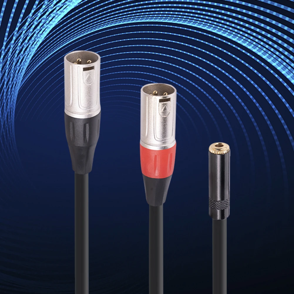 

0,3 м микрофонный кабель XLR 3,5 разъем аудио стерео микрофонный кабель позолоченный 3-контактный XLR двойной экранированный для усилителей дина...